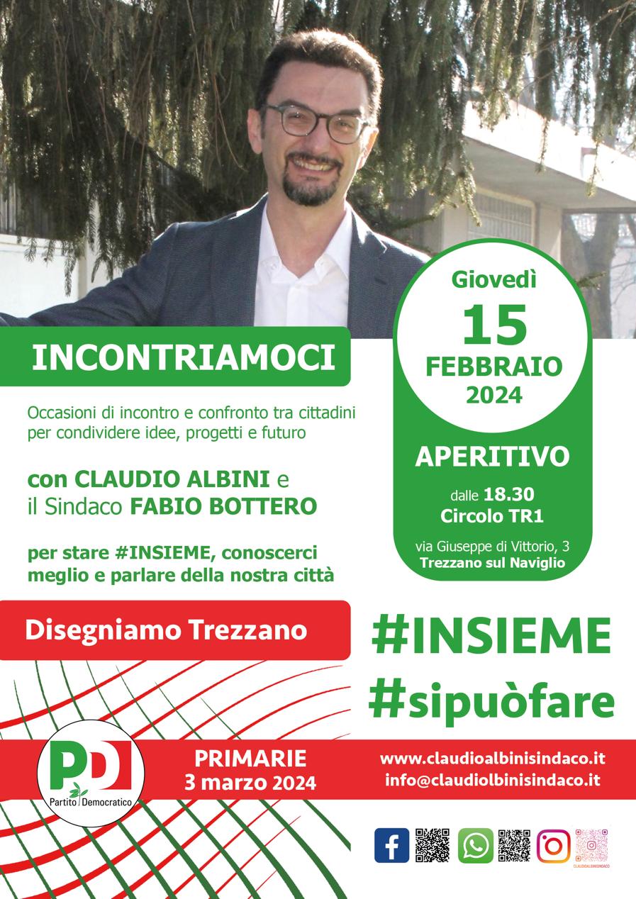 Incontriamoci: giovedì 15 al mercato e al TR1